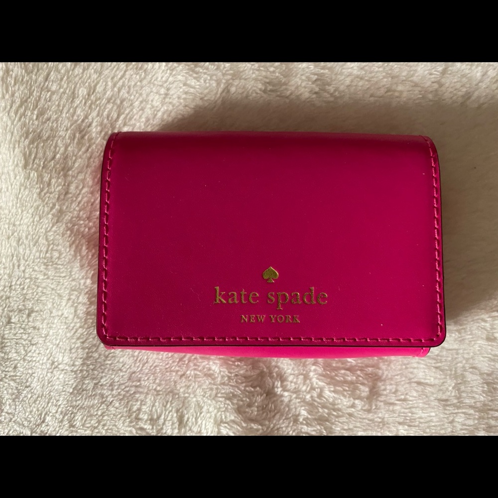 Kate Spade Beech Street Christine in Peonypink Small Wallet Card Holder NWT